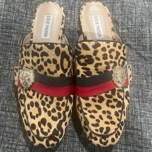 Steve Madden Leopard Mules Size 9